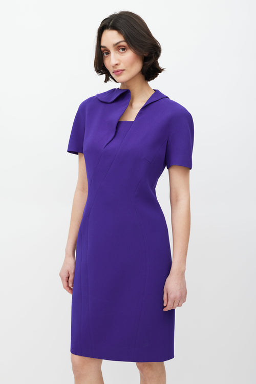 Jil Sander Purple Folded Dress