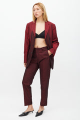 Jil Sander Red Linen & Mohair Suit