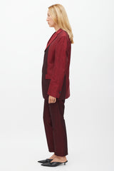 Jil Sander Red Linen & Mohair Suit