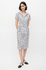 Jil Sander SS 2012 White & Multicolour Paisley Dress