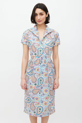 Jil Sander SS 2012 White & Multicolour Paisley Dress
