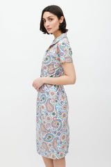 Jil Sander SS 2012 White & Multicolour Paisley Dress