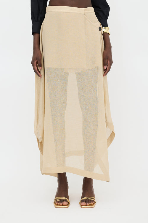 Jil Sander Sheer Asymmetrical Skirt