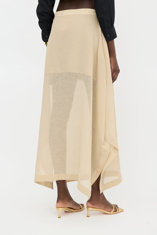 Jil Sander Sheer Asymmetrical Skirt