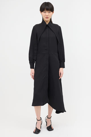 Jil Sander Silk Point Collar Dress