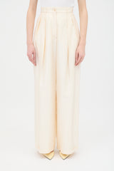 Jil Sander Silk Slub Wide Leg Trouser