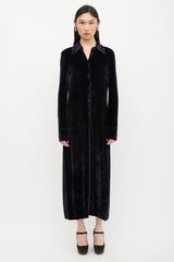 Jil Sander Velvet Maxi Shirt Dress
