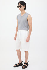 Jil Sander White Wide Leg Shorts