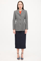 Jil Sander Wool Peak Collar Blazer