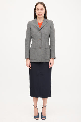 Jil Sander Wool Peak Collar Blazer