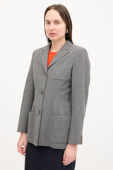 Jil Sander Wool Peak Collar Blazer