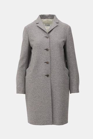 Jil Sander Wool Single Breasted Coat