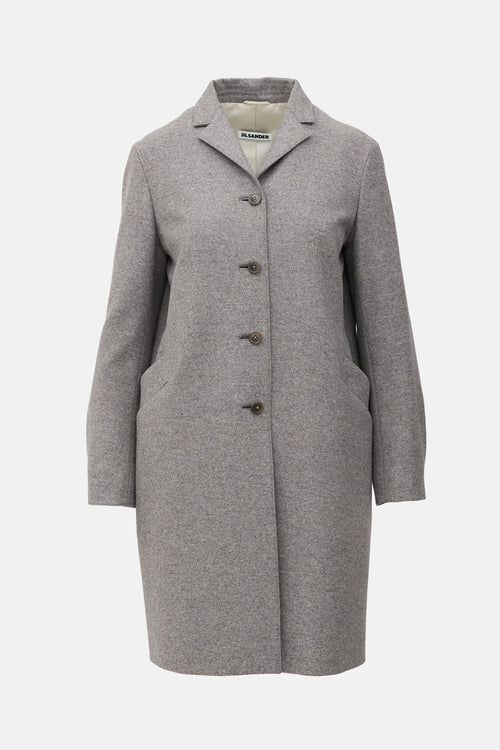Jil Sander Wool Single Breasted Coat