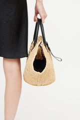 Jil Sander Raffia Sombrero Bag