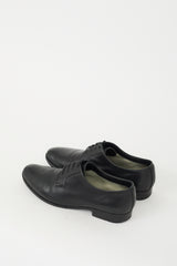 Jil Sander Black Leather Lace Up Derby