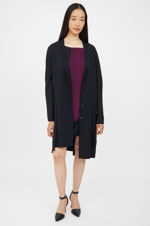 Jil Sander Black Buttton Up Blazer