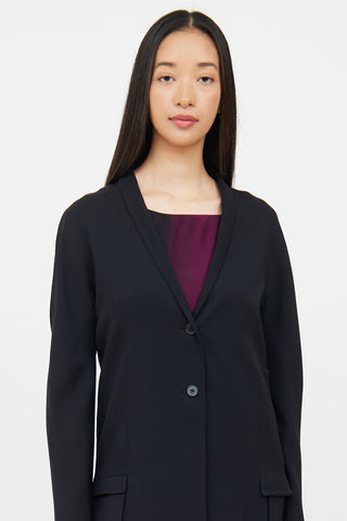 Jil Sander Black Buttton Up Blazer