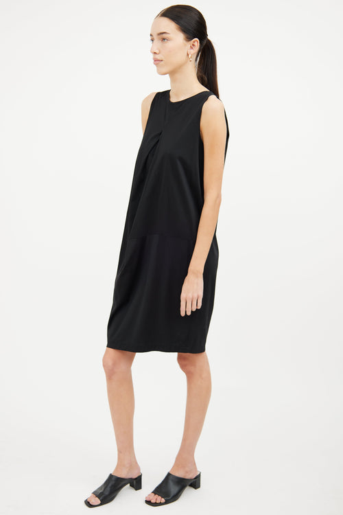 Jil Sander Black Inverted Pleat Dress