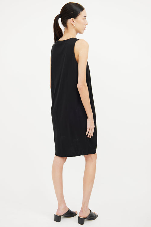 Jil Sander Black Inverted Pleat Dress