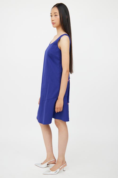 Jil Sander Blue Midi Sleeveless Dress