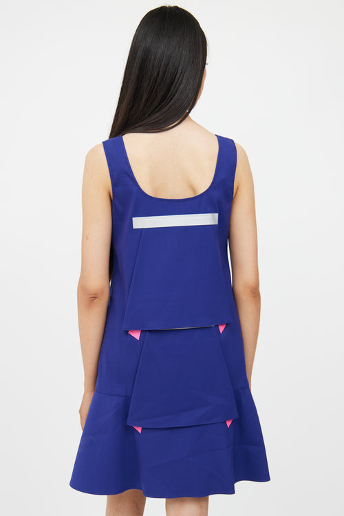 Jil Sander Blue Midi Sleeveless Dress