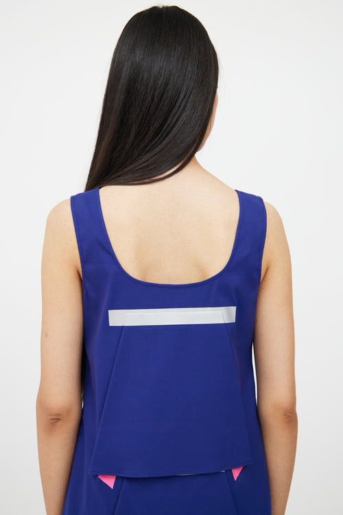 Jil Sander Blue Midi Sleeveless Dress