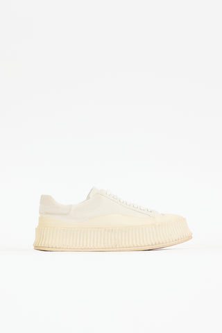 Jil Sander Canvas & Rubber Platform Sneaker