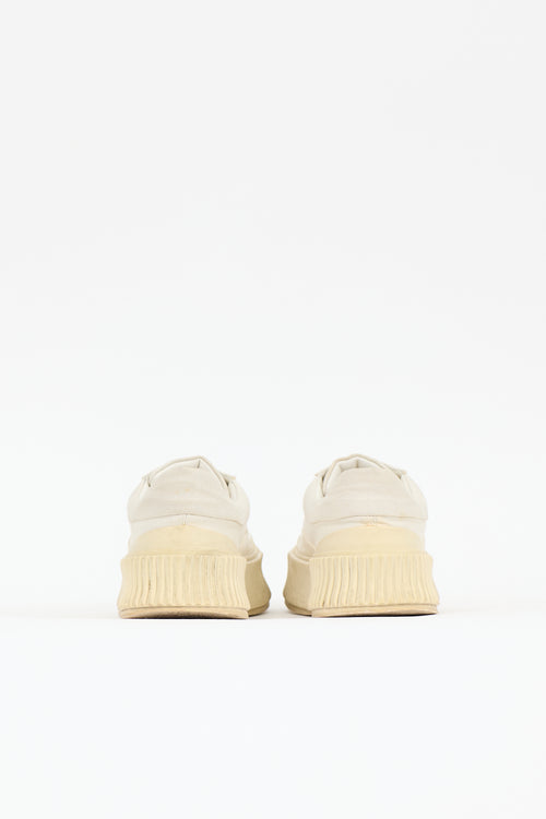 Jil Sander Canvas & Rubber Platform Sneaker