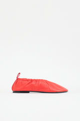 Jil Sander Gathered Leather Ballet Flat
