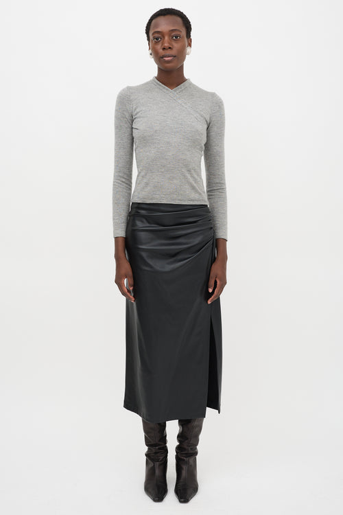 Jil Sander Jersey Surplice Sweater