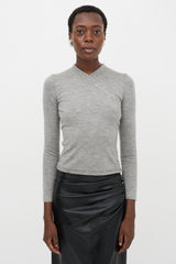 Jil Sander Jersey Surplice Sweater