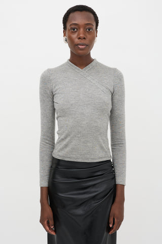 Jil Sander Jersey Surplice Sweater