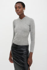 Jil Sander Jersey Surplice Sweater
