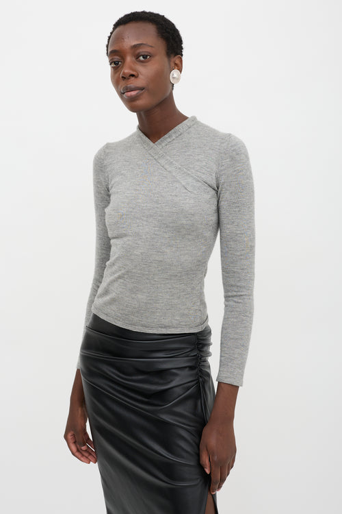 Jil Sander Jersey Surplice Sweater