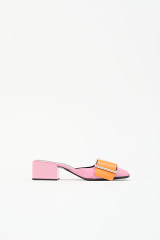 Jil Sander Leather Buckle Mule