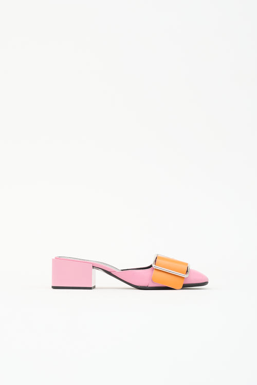 Jil Sander Leather Buckle Mule