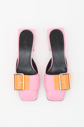 Jil Sander Leather Buckle Mule