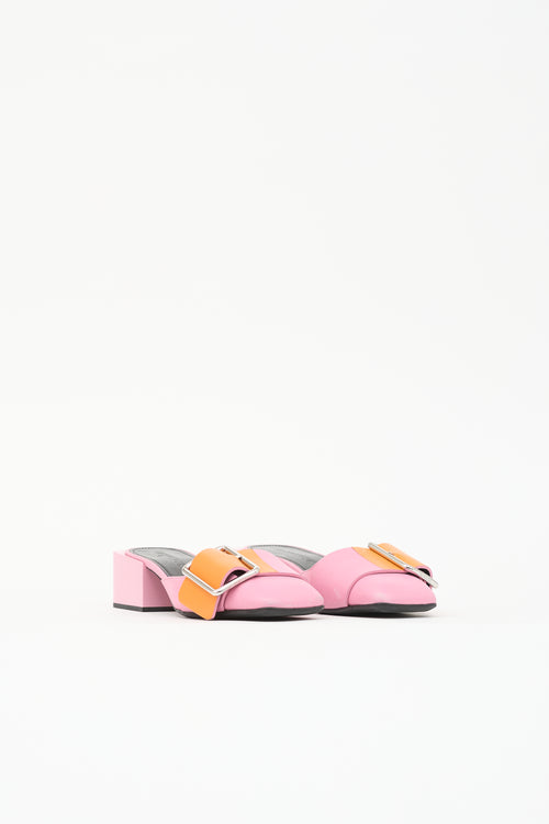 Jil Sander Leather Buckle Mule