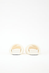 Jil Sander Leather Padded Platform Slide