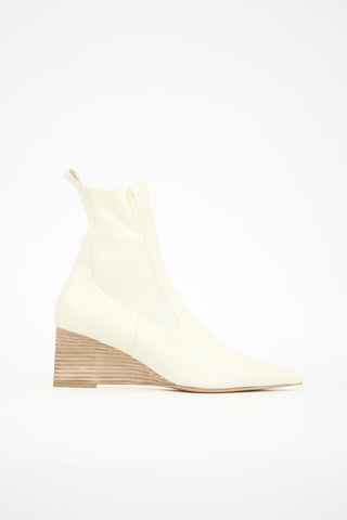 Jil Sander Leather Wedge Chelsea Boot