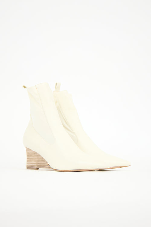 Jil Sander Leather Wedge Chelsea Boot
