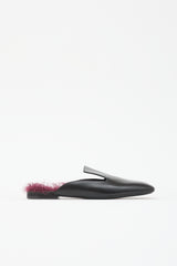 Jil Sander Leather & Shearling Mule