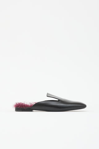 Jil Sander Leather & Shearling Mule