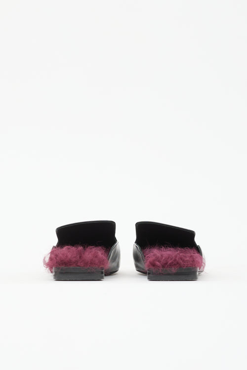 Jil Sander Leather & Shearling Mule