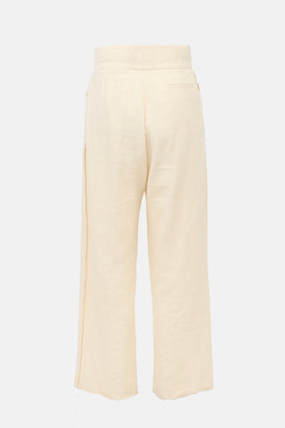 Jil Sander Linen Straight Leg Trouser