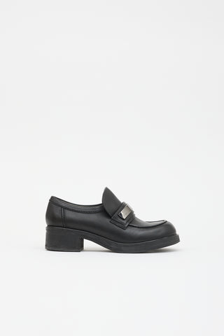Jil Sander Navy Leather Loafer