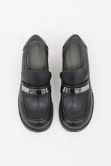 Jil Sander Navy Leather Loafer