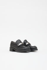 Jil Sander Navy Leather Loafer