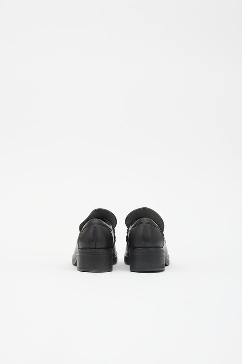 Jil Sander Navy Leather Loafer