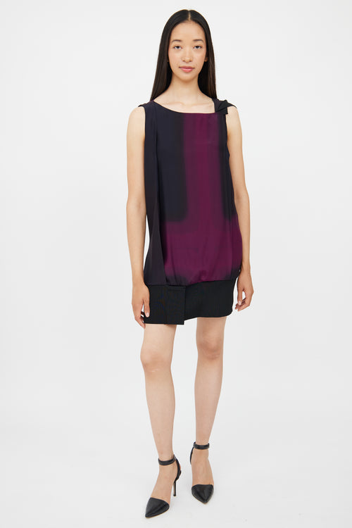 Jil Sander Purple & Black Tunic Top